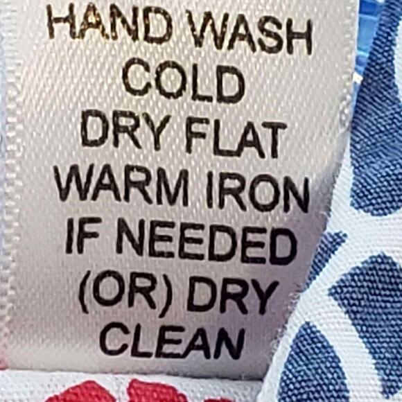 Tizzie Shirt Women's Size Large L Blue Geometric Long Sleeve Button Down - Picture 9 of 10